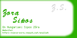 zora sipos business card